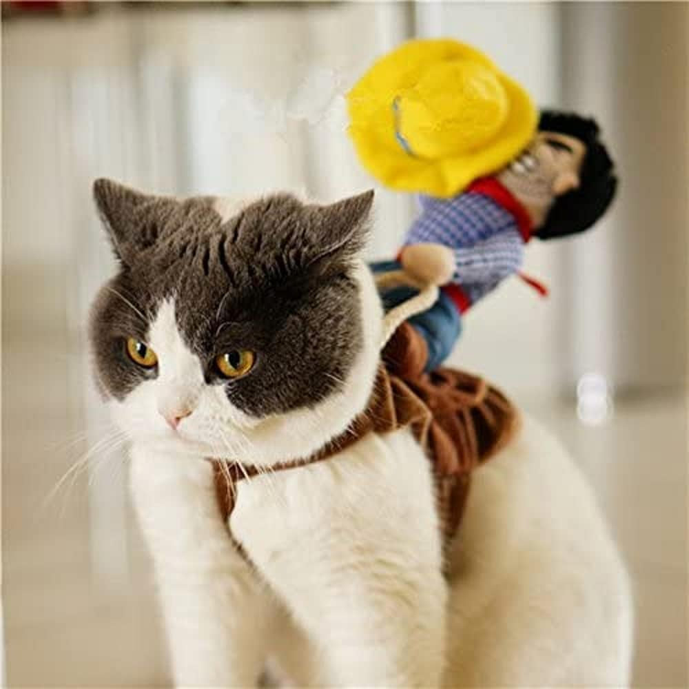 Halloween Cowboy Costume for Dogs & Cats - Funny Party Apparel for Pets (X-Large)