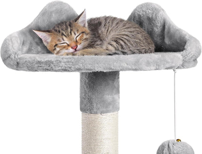 Yaheetech 70 Inches Stable Cat Tree with Padded Platform, Replaceable Dangling Balls, Hammock, Basket and Condo, Cat Tower Furniture for Kittens, Cats and Pets