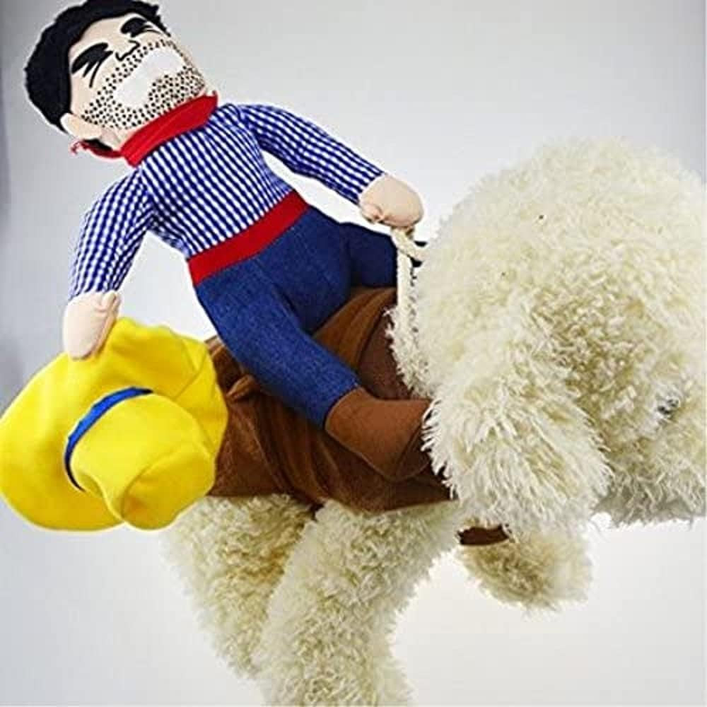 Halloween Cowboy Costume for Dogs & Cats - Funny Party Apparel for Pets (X-Large)